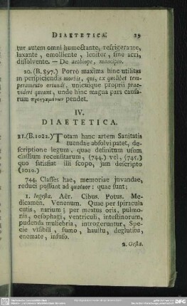 IV. Diaetetica