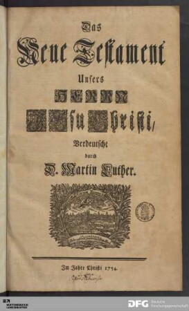 Das Neue Testament Unsers Herrn JEsu Christi