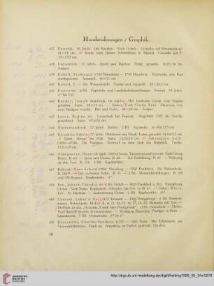 Handzeichnungen/Graphik (Nr. 437-476)