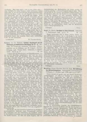 405-406 [Rezension] Caspari, Wilhelm, Echtheit, Hauptbegriff und Gedankengang der Messianischen Weissagung Jes. 9, 1-6