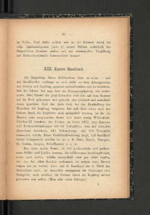 XIII. Kanton Baselland.