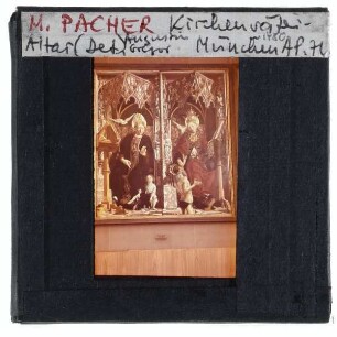 Pacher, Kirchenväteraltar : Detail Heiliger Augustinus und heiliger Gregor