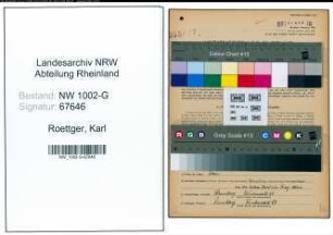 Entnazifizierung Karl Roettger, geb. 05.08.1893 (Glasreiniger)