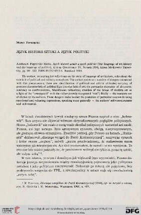 4: Język historii sztuki a język polityki