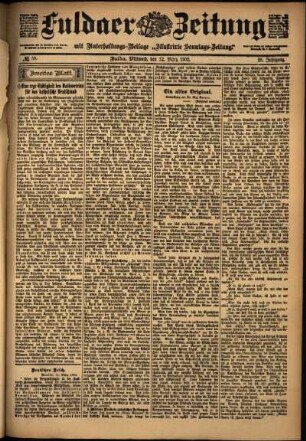 Zweite Ausgabe vom Mittwoch, den 12. März 1902.