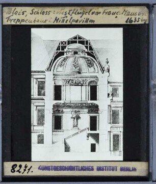 Blois, Schloss : Westflügel, Mittelpavillon, Treppenhaus
