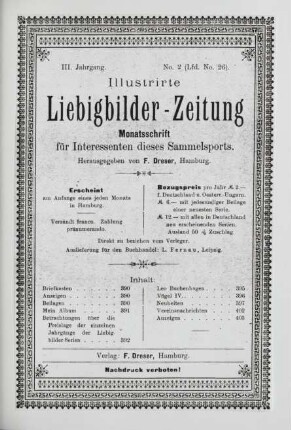 III. Jahrgang. No. 2 (Lfd. No. 26). (Hamburg, 1. Februar 1898.)