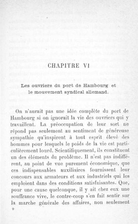 Chapitre VI Les ouvriers du port de Hambourg et le mouvement syndical allemand.