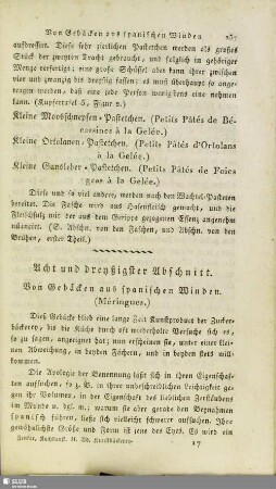 Acht und dreyßigster Abschnitt. Von Gebäcken aus spanischen Winden