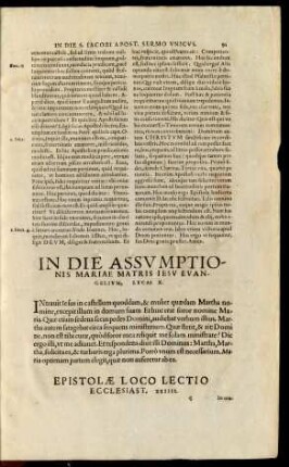 In Die Assumptionis Mariae Matris Jesu ...