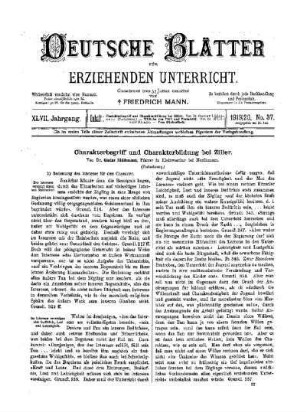 Charakterbegriff und Charakterbildung bei Ziller : (Fortsetzung)