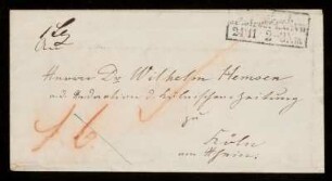 Brief von Unbekannt an Wilhelm Hemsen