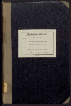 Ohligs: Kollegialischer Gemeindevorstand 1910-1929