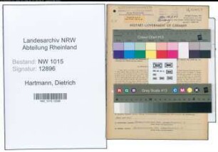 Entnazifizierung Dietrich Hartmann , geb. 03.02.1903 (Kaufmaennischer Angestellter)