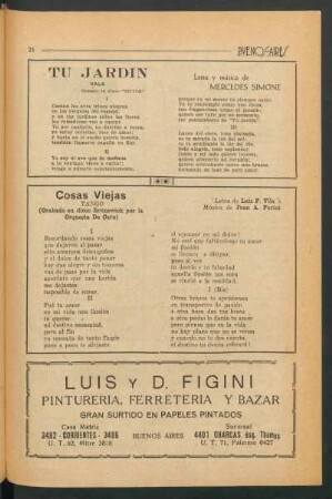 Tu jardín : Vals. Grabado en discos "Victor"