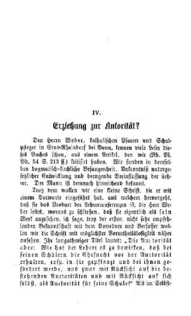 Erziehung zur Autorität?