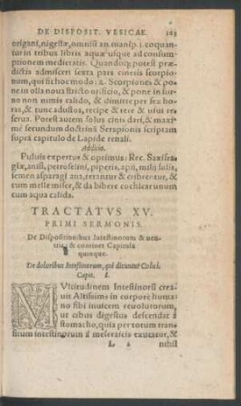 Tractatus XV. Primi Sermonis.