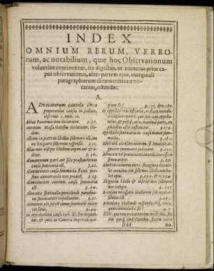 Index Omnium Rerum, Verborum [...]