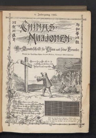 6.1905: Chinas Millionen : Organ d. Deutschen Zweiges der China-Inland-Mission ... Liebenzell