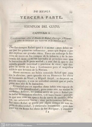 TERCERA PARTE. EXEMPLOS DEL GUSTO.