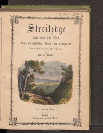 Streifzüge über Land und Meer : Reise- und Jagdbilder, Länder- und Sittengemälde