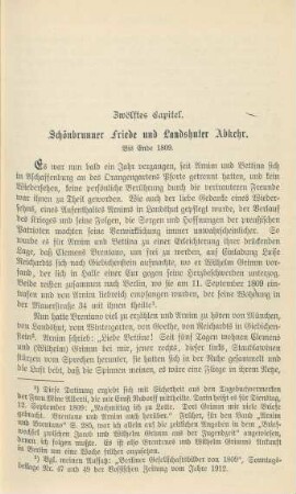 Zwölftes Capitel. Schönbrunner Friede und Landshuter Abkehr. Bis Ende 1809