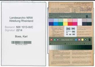 Entnazifizierung Karl Boes , geb. 08.12.1907 (Transportunternehmer)