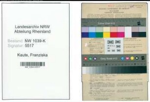 Entnazifizierung Franziska Kaute , geb. 31.05.1891 (Lehrerin)