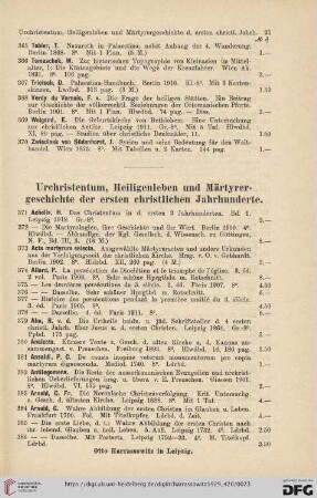 Urchristentum, Heiligenleben und Märtyrergeschichte der ersten christlichen Jahrhunderte (Nr. 371-504)