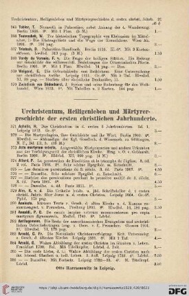 Urchristentum, Heiligenleben und Märtyrergeschichte der ersten christlichen Jahrhunderte (Nr. 371-504)