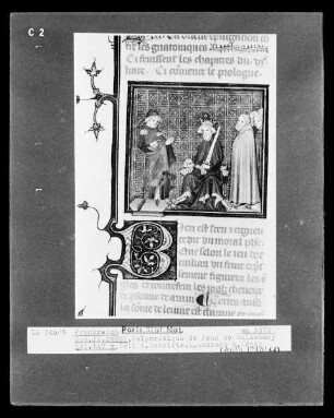 Polycratique des Jean de Salisbury: Fol. 147 v: Audienz beim König