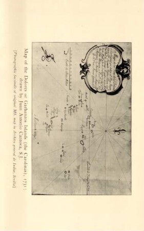 Map of the Dolores or Garbanzos Islands (the Carolinas), 1731 ...