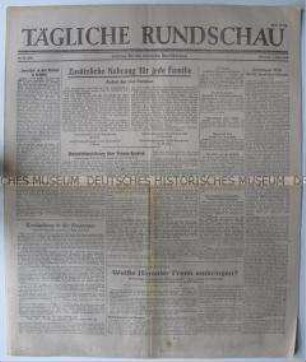Sowjetische Tageszeitung für die deutsche Bevölkerung "Tägliche Rundschau" u.a. zur Haltung der Westalliierten gegenüber der Franco-Spanien und zum Nürnberger Prozess