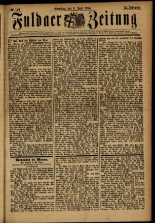 Ausgabe vom Samstag, den 09. Juni 1894.