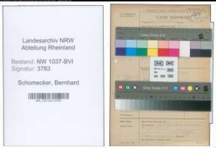 Entnazifizierung Bernhard Schomecker , geb. 29.09.1910 (Kaufmann)