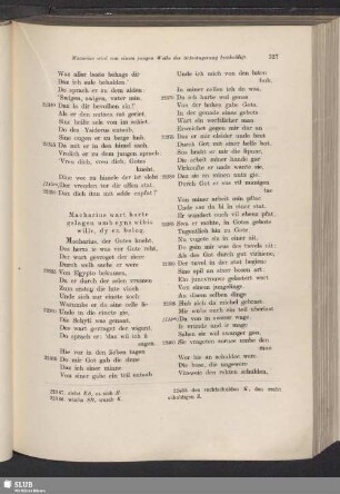Macharius wart harte gslagen umb eyns wibis wille, dy en belog