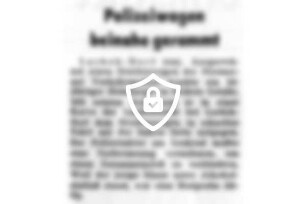 Polizeiwagen beinahe gerammt