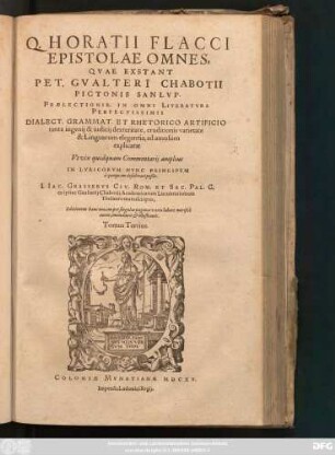 3: Epistolae Omnes, Quae Extant