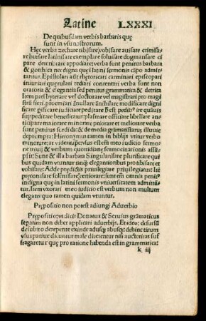De quibusdam verbis barbaris quae sunt in usu nostrorum.