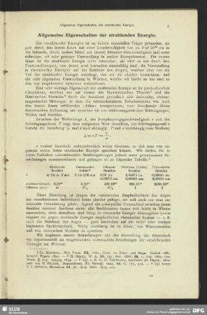 Allgemeine Eigenschaften der strahlenden Energie