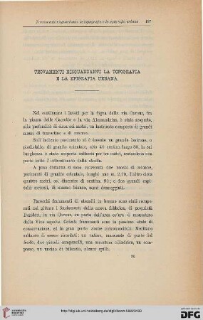 17: Trovamenti risguardanti la topografia e la epigrafia urbana, [39]