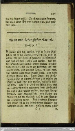 Neun und siebenzigstes Kapitel. Hochzeit