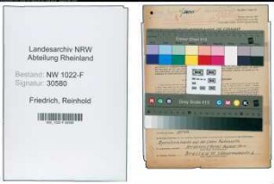 Entnazifizierung Reinhold Friedrich , geb. 19.03.1894 (Postsekretaer)