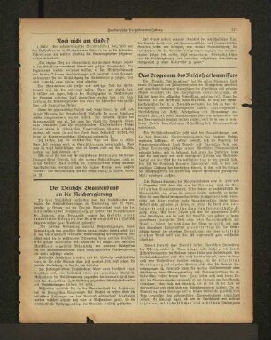 Das Programm des Reichssparkommissars