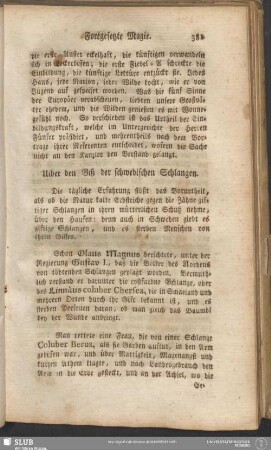Uiber den Biß der schwedischen Schlangen
