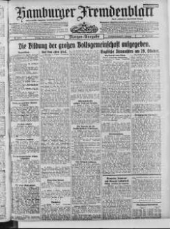 Hamburger Fremdenblatt, Morgenausgabe