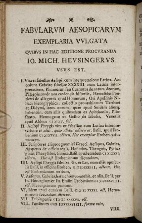 Fabularum Aesopicarum ...