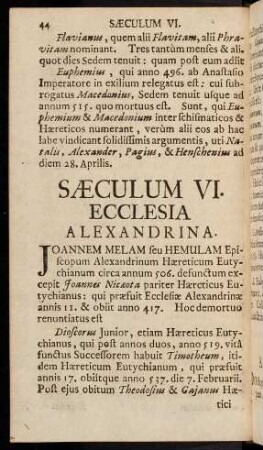 44-55, Saeculum VI.