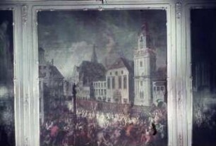 Der Festzug vor dem Pressburger Rathaus
