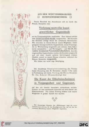 Aus dem Württembergischen Kunstverein
